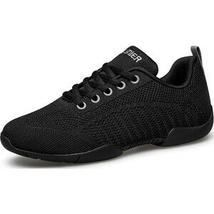 Girls Black Cheerleading Shoes Breathable Youth Cheer Competition Sneakers